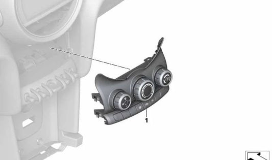Mando de climatizador OEM 61319383892 para MINI F56, F55, Cabrio F57... y más. Original MINI.