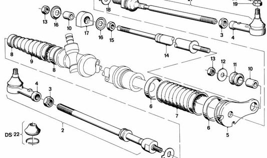 Tirante OEM 32111115241 per BMW Serie 3 E21 (315, 316). BMW originale.