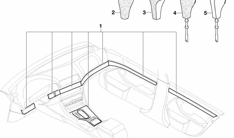 Holzwechsel Kiefer für BMW E30, E46, E34, E39, E24, E32, E38 (OEM 25111434497). Original BMW.