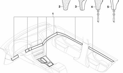 Holzwechsel Kiefer für BMW E30, E46, E34, E39, E24, E32, E38 (OEM 25111434497). Original BMW.