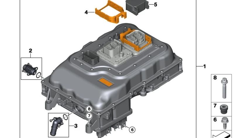 Módulo Electrónico para Motor Eléctrico OEM 12365A5C230 para BMW i3 (I01). Original BMW.