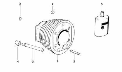 Tapón de goma para BMW R248 (OEM 11121337818). Original BMW