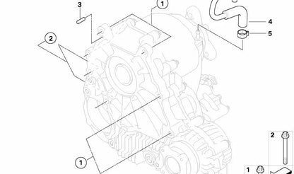 Tubo de ventilación OEM 27107537060 para BMW E90, E91, E92 (320d xDrive, 325i xDrive). Pieza original BMW.