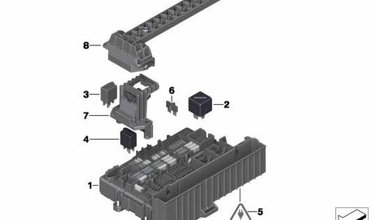 Distribuidor eléctrico delantero OEM 61149154971 para BMW Z4 E89 sDrive18i, 20i, 23i, 28i y 30i. Compatible con versiones manuales y automáticas. Original BMW.
