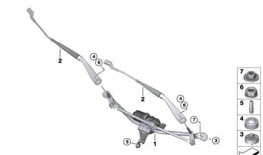 Windshield Windshield com o OEM Voilage 61619880518 para BMW G05, F95, G06, F96, G07. BMW original