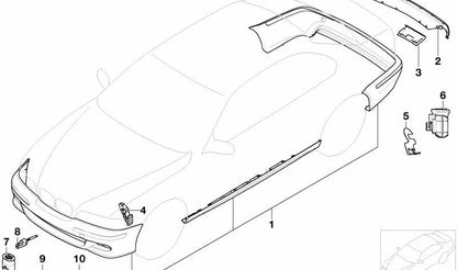 Soporte derecho para BMW Serie 3 E46 (OEM 51127000348). Original BMW
