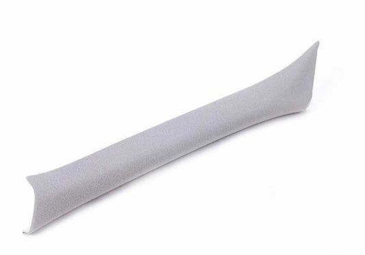 Tapa embellecedora izquierda del parabrisas OEM 51438173497 para BMW E36 {316i, 318i, Coupé, Compact, Touring, Cabrio, Berlina}. Color gris. Recambio original BMW.