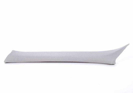 Tapa embellecedora izquierda del parabrisas OEM 51438173497 para BMW E36 {316i, 318i, Coupé, Compact, Touring, Cabrio, Berlina}. Color gris. Recambio original BMW.