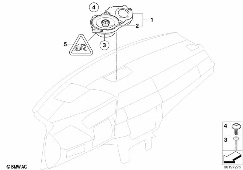Koaxialsprecher für BMW E90, E91, E92, E93, E60, E61, E63, E64, X5 E70, X6 E71 (OEM 65137838915). Original BMW.