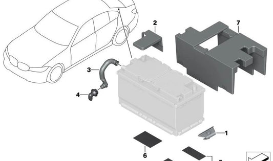 Li-IC OM 61219882597 Batterieschutz für BMW G80, G80N, G81, G81N, G82, G82N, G83, G83N. Original BMW Stück.