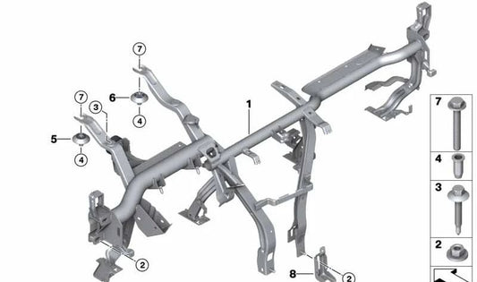 Soporte del salpicadero OEM 51459355700 para BMW X1 (F48) y BMW X2 (F39). Compatible con modelos sDrive y xDrive. Apto para versiones 16d, 18i, 20i y 25i. Original BMW.