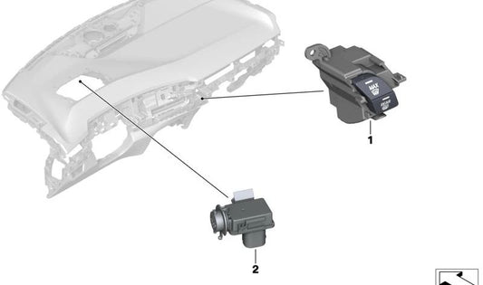 AUC OEM Air Quality Sensor 64119872066 for BMW F40, F44, F45, F46, U06, F48, F49, U11, U12, F39 and for Mini F55, F56, F57, F54, F60. Original BMW and Mini.