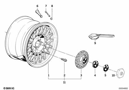 Cubra com BMW E30, E28, E34, E24, E23 (OEM 3613225190). BMW original