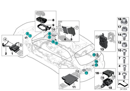 Distribuidor eléctrico B+ OEM 61149285505 para BMW F15 y F16 (X5, X6) compatibles. Pieza original BMW. Ideal para sistema de alimentación eléctrica del vehículo.