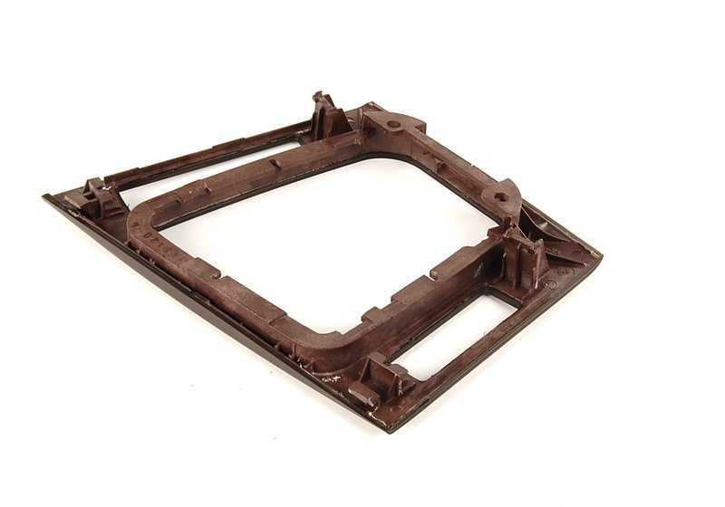 Bandeja inferior de madera OEM 51168209456 para BMW E46. Pieza original BMW. Ideal para sustitución o mejora del compartimento interior. Acabado en madera "Myrte".