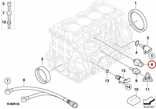 Support oscillant OEM 46525A73B87 pour BMW Série 1 E81 116i, 118i... et plus. Original BMW.