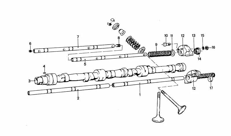 Árbol de levas para BMW E12, E24, E23 (OEM 11311254979). Original BMW