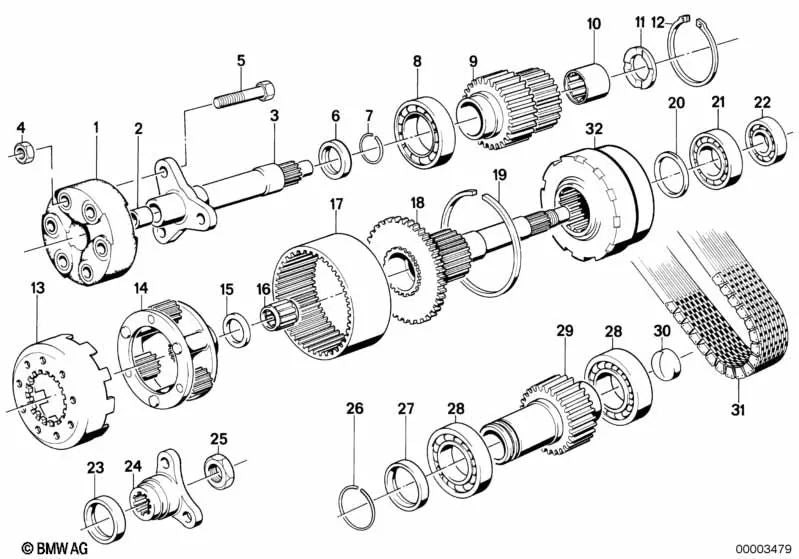 Support washer for various BMW models/series (OEM 27211226472). Original BMW.