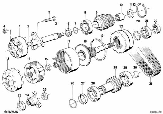 Arandela de soporte para varios modelos/series de BMW (OEM 27211226472). Original BMW.