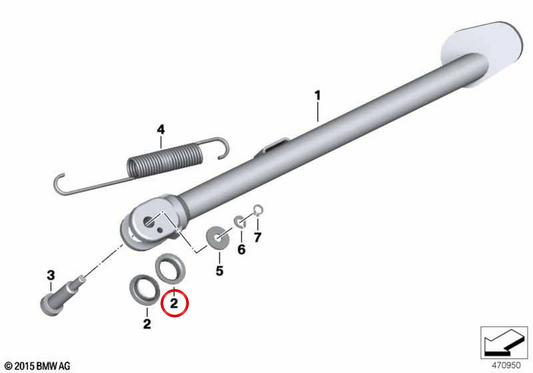 Bata no colar oem 46537679105 para motocicletas BMW R1200GS, R1250GS, R1300GS, F750GS, F850GS, C400GT ... e muito mais. BMW Motorrad original.