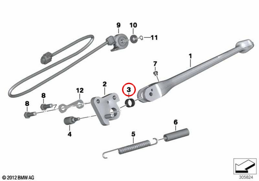Cuscinetto di scorrimento per supporto laterale OEM 46537702153 per moto BMW R 1300 GS, R 1300 GS Adventure, S 1000 RR, S 1000 R, S 1000 XR, K 1600 GT, K 1600 GTL, F 800 GT, F 800 R, CE 04... e altri. Originale BMW Motorrad