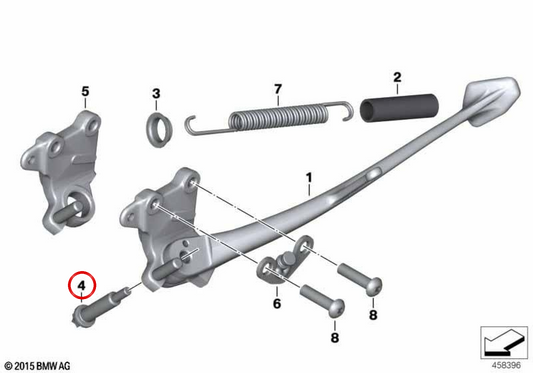 Vis de ponde à la côté OEM 46537707216 pour les motos BMW R1200GS, K1200S, K1300R, K1600GTL ... et plus. BMW original Motorrad.