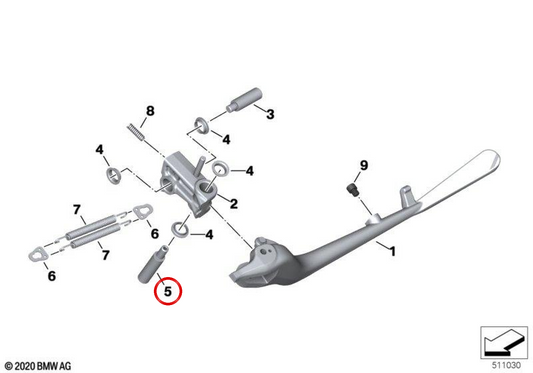 OEM-Gewindebolzen 46539899214 für BMW Motorräder R 18, R 18 Classic, R 18 B, R 18 Transcontinental... und mehr. Original BMW Motorrad.