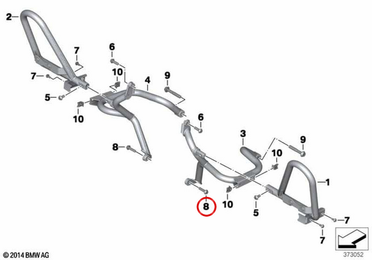 OEM fastening screw 46539907391 for BMW Motorrad R 1250 RT, R 12 nineT, R 12, S 1000 XR, R 18 Transcontinental, R 18 B and more. Original BMW Motorrad.