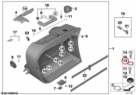 Aranderschlitzdichtung für unteres Koffergehäuse OEM 46547683296 für BMW Motorrad R 1200 RT, R 900 RT, R 1200 R, R 1200 ST, K 1200 GT, K 1300 GT, F 800 S, F 800 ST, F 800 GT, F 800 R... und mehr. Original BMW Motorrad.