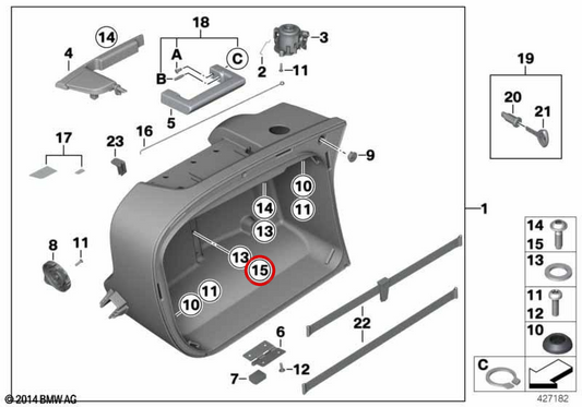 Zylinderschraube Kofferunterteil OEM 46547694878 für BMW Motorrad R 1200 RT, R 900 RT, R 1200 R, R 1200 ST, K 1200 GT, K 1300 GT. Original BMW Motorrad.