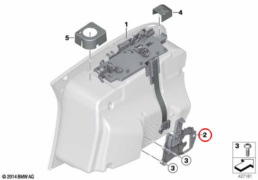 Unteres rechter Koffer-Verriegelungsbolzen OEM 46547700936 für BMW Motorräder K 1200 GT, K 1300 GT, R 1200 RT, R 900 RT, R 1200 R, R 1200 ST. Original BMW Motorrad.