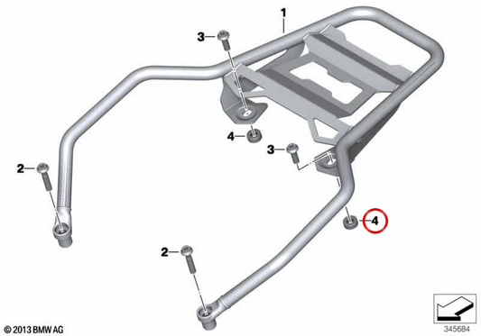 OEM-Buchse 46548540993 für BMW R1200GS, R1250GS, R1200GS Adventure, R1250GS Adventure Motorräder. Original BMW Motorrad.