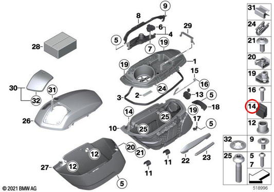 Junta preformada de maleta OEM 46549898592 para motos BMW R 18 B, R 18 Transcontinental, R 18 Roctane... y más. Original BMW Motorrad.