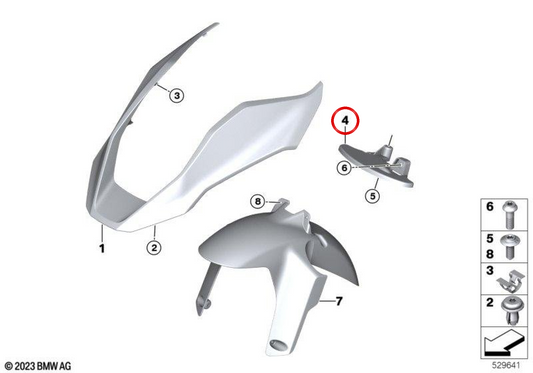 Goma interior horquilla (Gabelabschottung) OEM 46611541475 para BMW Motorrad R 1300 GS (RKA1) y R 1300 GS Adventure (RKA2). Original BMW Motorrad.