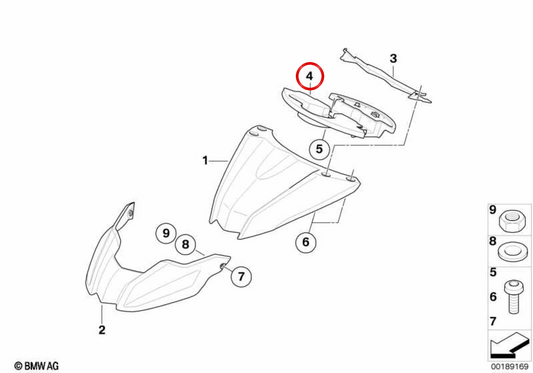 Gabelbrückenabdeckung OEM 46617712495 für BMW F 650 GS, F 800 GS Motorräder. Original BMW Motorrad.
