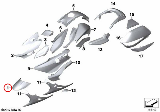 Tampa da roda dianteira azul imperial OEM 46618414690 para BMW Motorrad K1600 Bagger (K61). Originais BMW Motorrad.
