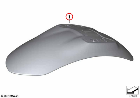 Tampa da roda dianteira OEM 46618568478 para BMW Motorrad R nineT Pure (K22). Cor Catalano-Cinza. Originais BMW Motorrad.