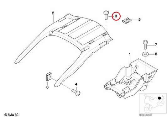Zylinderkopfschraube M6x22 OEM 46622347542 für BMW Motorrad K1200LT, K1200RS. Original BMW Motorrad.