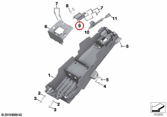 Cubierta portaequipajes trasero OEM 46628394136 para motos BMW M 1000 XR, S 1000 XR K69 y S 1000 XR 24. Original BMW Motorrad