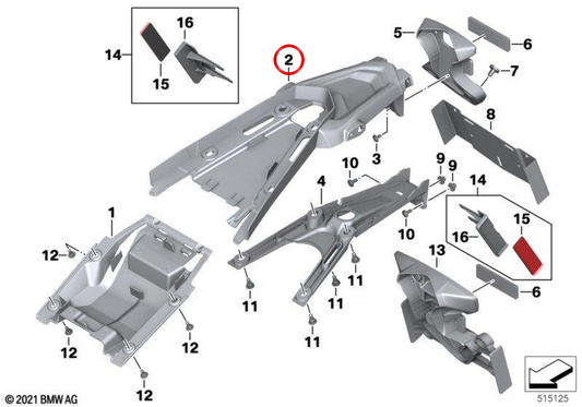 OEM-Hinterradkappe 46628531172 für BMW R nineT, R nineT Pure, R nineT Scrambler, R nineT Racer, R nineT Urban G/S Motorräder. Original BMW Motorrad.