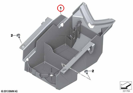 Peça de bagageiro traseiro OEM 46628540896 para motocicletas BMW S 1000 RR (K46), S 1000 R (K47). Originais BMW Motorrad.