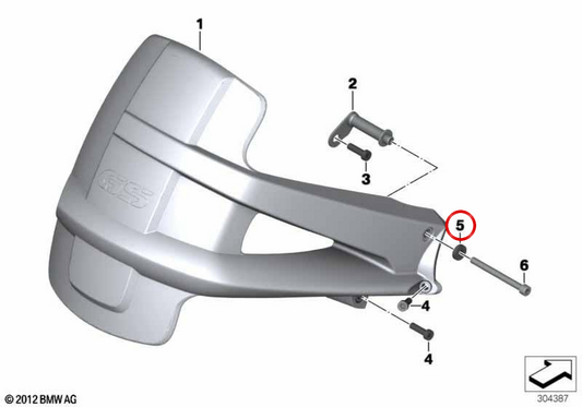 Rondella 6x14x3,5 OEM 46628543238 per moto BMW R 1200 GS, R 1200 GS Adventure, R 18, R 18 Classic, R 18 Roctane... e altri. Originale BMW Motorrad.