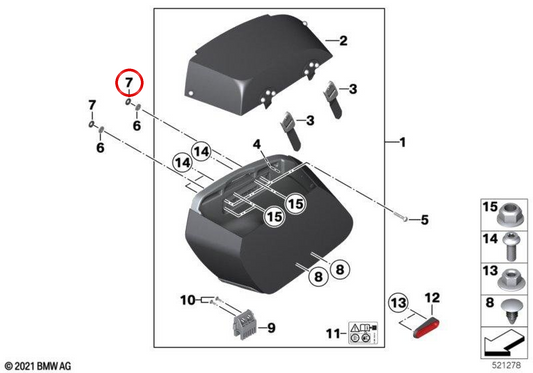 Buse arrière OEM 46629480716 pour motos BMW R 18, R 18 Classic, R 12, R nineT… et plus. Original BMW Motorrad