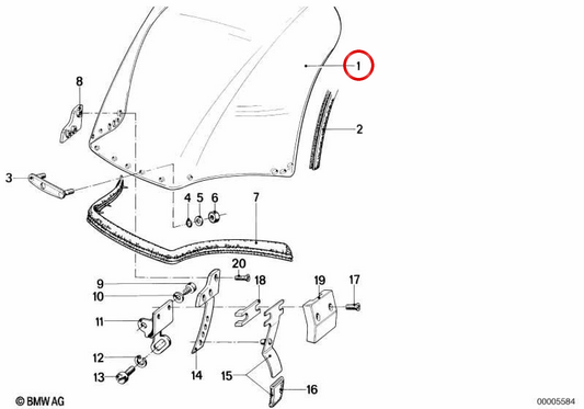 Pára-brisa OEM 46631237774 para BMW R850RT, R1100RT, R1150RT. Originais BMW Motorrad.