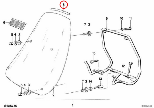 Song Protector OEM 46631239671 für BMW R850GS, R1100GS, R1150GS. Originaler BMW Motorrad.