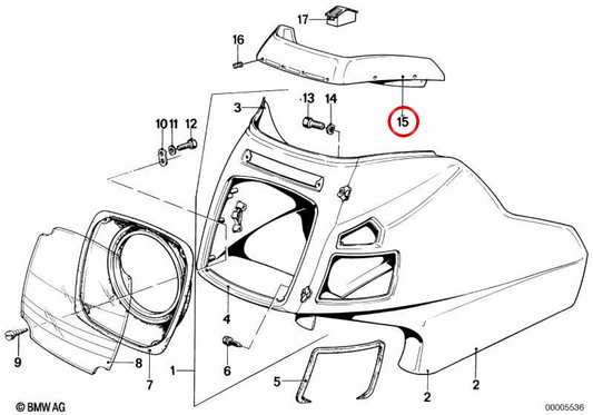 Supporto Tabella degli strumenti OEM 46631242184 per BMW K1200RS, K1200GT. BMW originale.
