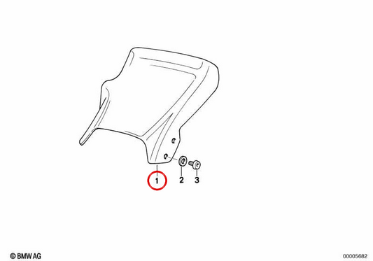 Parabrisas OEM 46632307214 per BMW R850RT, R1100RT, R1150RT. BMW MOTORAD originale.