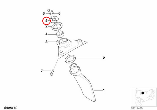 Arruela OEM 46632308273 para motocicletas BMW K1200LT (1998-2009). Originais BMW Motorrad.