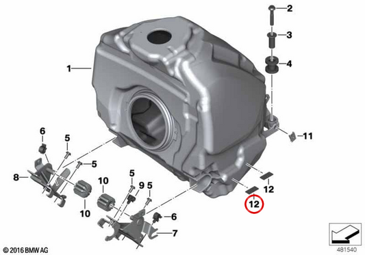 OEM 46632328590 protezione dallo sfregamento per motociclette BMW R1200GS, S1000XR, F700GS, F800GS, R1200C... e altro ancora. BMW Motorrad originale.
