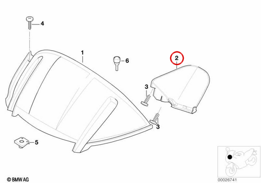 Pára-brisa OEM 46632347545 para BMW K1200LT, K1200RS. Originais BMW Motorrad.